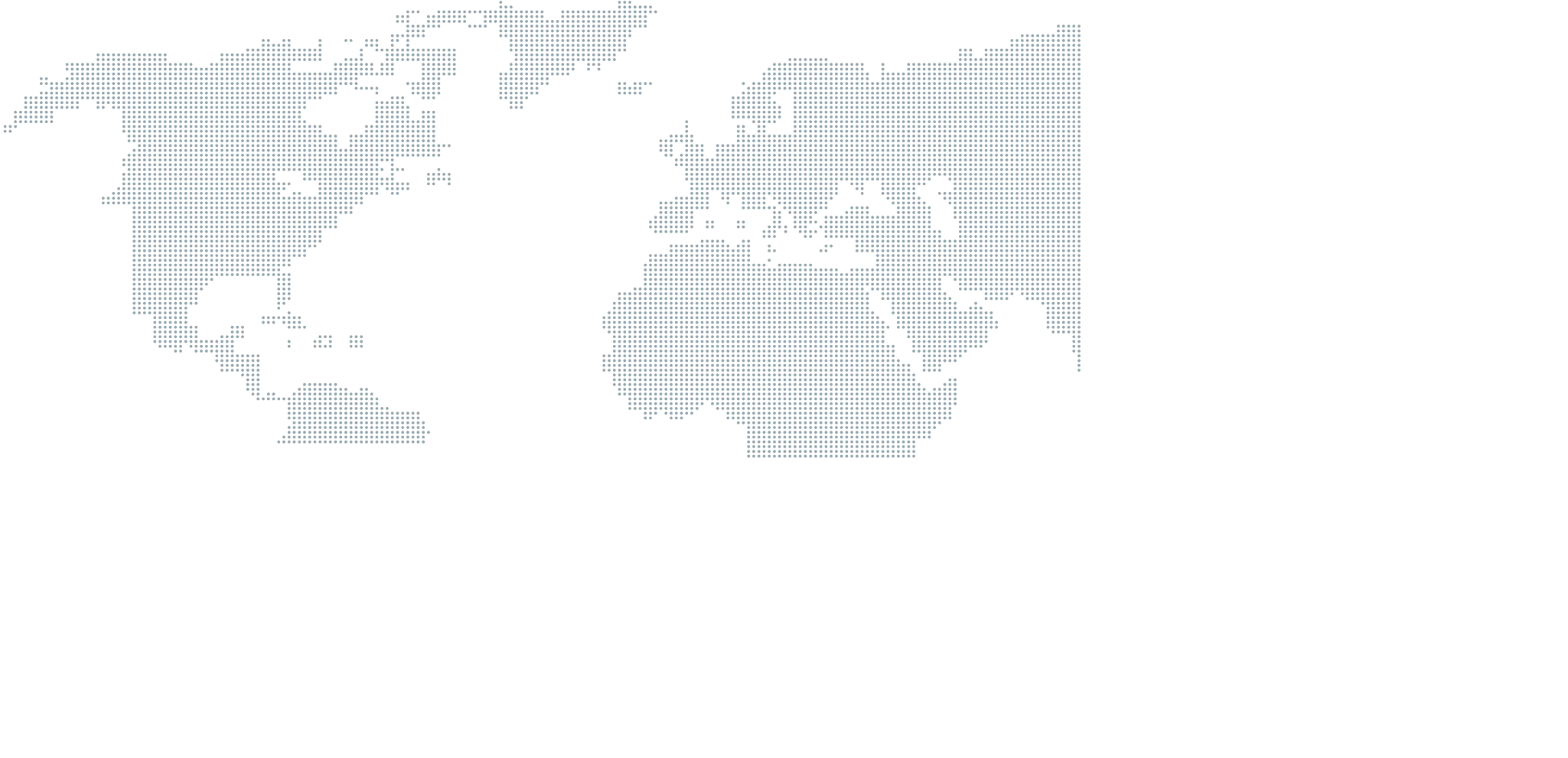 World map showing CoilShield office locations